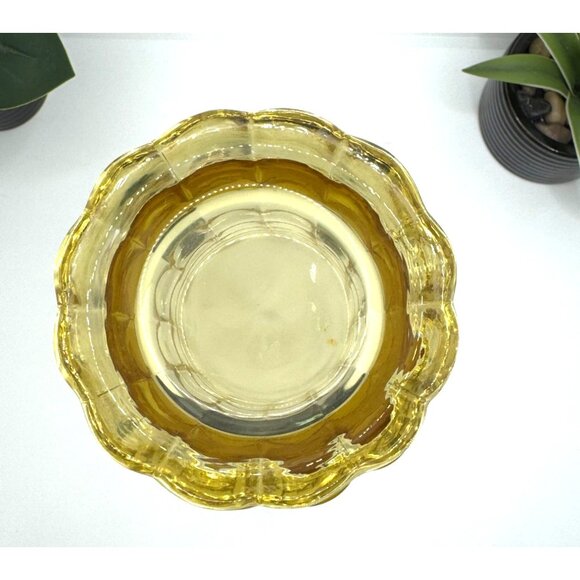 Vintage 40s Cambridge Glass Vase Mandarin Gold Cascade Waterfall - Picture 10 of 10